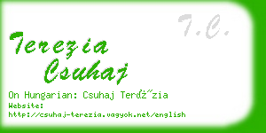 terezia csuhaj business card